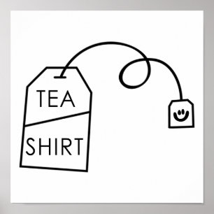 Tea Shirt Funny Tee Addict Meme Poster