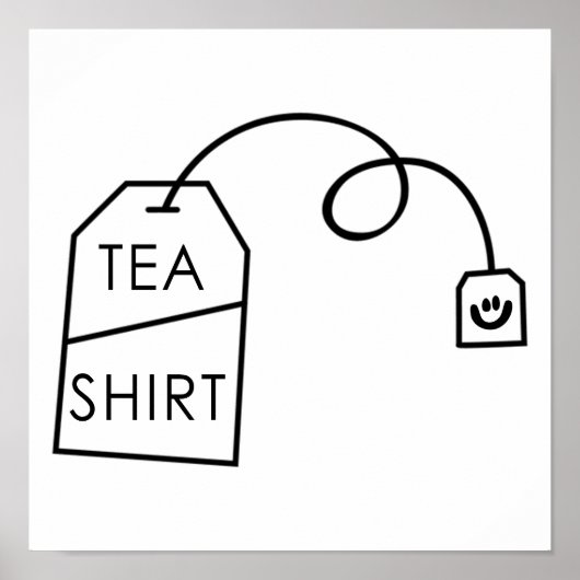 Tea Shirt Funny Tee Addict Meme Poster (Vorne)