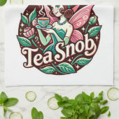 Tea Snob Fairy Geschirrtuch (Gefaltet)
