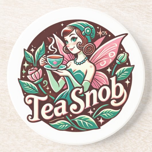 Tea Snob Fairy Getränkeuntersetzer (Vorne)