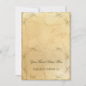 Tea Stached Vintage Wedding 1 - Tischnummer (Rückseite)