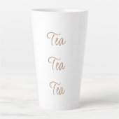 Tea Tea Tea | Einfache Stilschrift Typografie Milchtasse (Vorderseite)