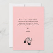 Tea Teacup & Blume Kinderdusche Danke Karte (Rückseite)