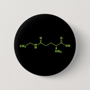 Tea Theanine Molecular Chemical Formel Button