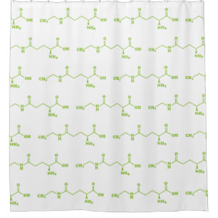 Tea Theanine Molecular Chemical Formel Duschvorhang