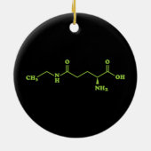 Tea Theanine Molecular Chemical Formel Keramik Ornament (Hinten)