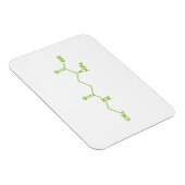 Tea Theanine Molecular Chemical Formel Magnet (Rechte Seite)