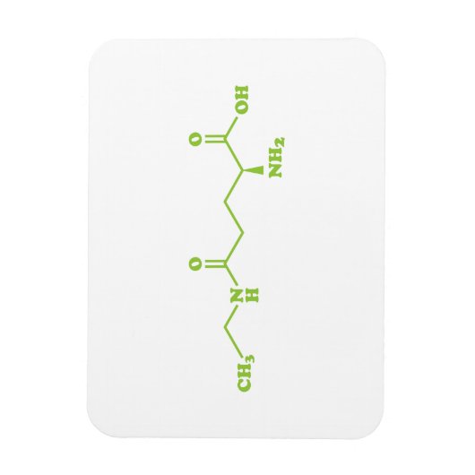 Tea Theanine Molecular Chemical Formel Magnet (Vertikal)