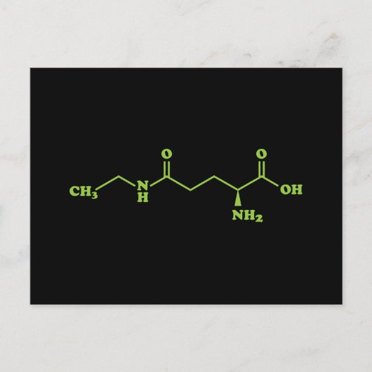 Tea Theanine Molecular Chemical Formel Postkarte (Vorderseite)