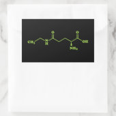 Tea Theanine Molecular Chemical Formel Rechteckiger Aufkleber (Tasche)