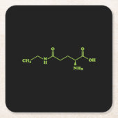 Tea Theanine Molecular Chemical Formel Rechteckiger Pappuntersetzer (Vorderseite)