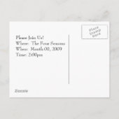 Tea Time, Afternoon Tea Party Einladungspostkarte (Rückseite)