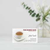 Tea Time Afternoon Tea Shop Visitenkarte (Stehend Vorderseite)