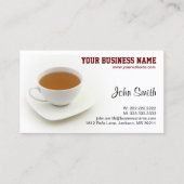 Tea Time Afternoon Tea Shop Visitenkarte (Vorderseite)