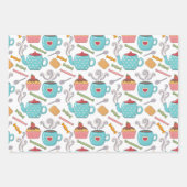 Tea Time and Süßigkeiten Wrapping Paper Set Geschenkpapier Set (Vorderseite)