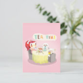 Tea Time Ankündigungspostkarte (Stehend Vorderseite)