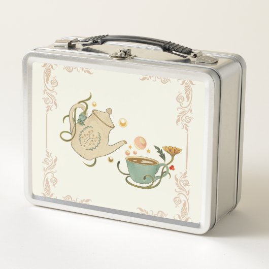 Tea Time Art, Grafik Design Metall Brotdose (Vorderseite)