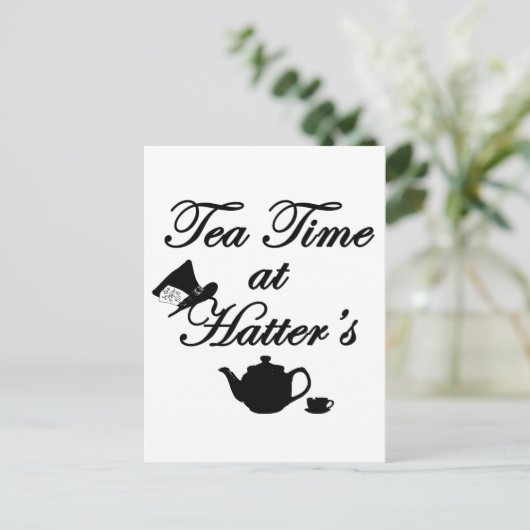Tea Time at Hatter Postkarte (Stehend Vorderseite)