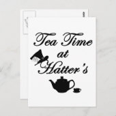 Tea Time at Hatter Postkarte (Vorne/Hinten)