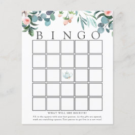 Tea Time Baby Bingo Game Card