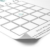 Tea Time Baby Bingo Game Card Poster (Ecke)