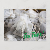 Tea Time Bag für Teeliebhaber Feiertagspostkarte (Vorderseite)