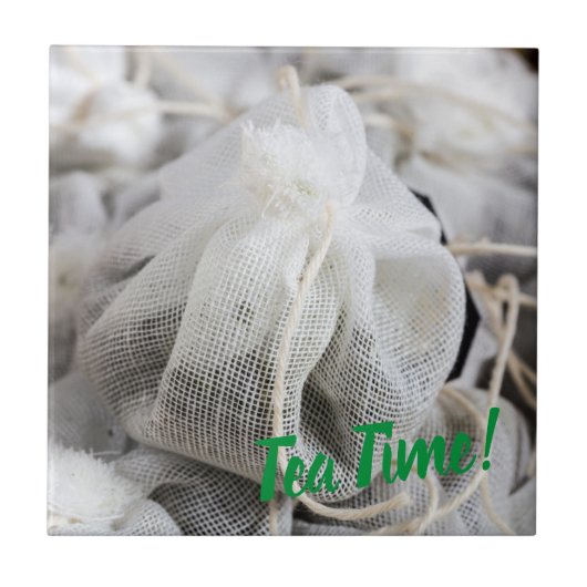 Tea Time Bag für Teeliebhaber Fliese (Vorderseite)