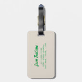 Tea Time Bag für Teeliebhaber Gepäckanhänger (Rückseite vertikal)