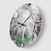 Tea Time Bag für Teeliebhaber Große Wanduhr (Winkel)