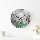 Tea Time Bag für Teeliebhaber Große Wanduhr (Zuhause)