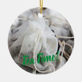 Tea Time Bag für Teeliebhaber Keramik Ornament