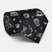 Tea Time Black ・ doppelseitig Krawatte (Gerollt)