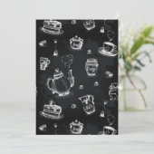 Tea Time Black Einladung (Stehend Vorderseite)