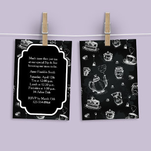 Tea Time Black Einladung