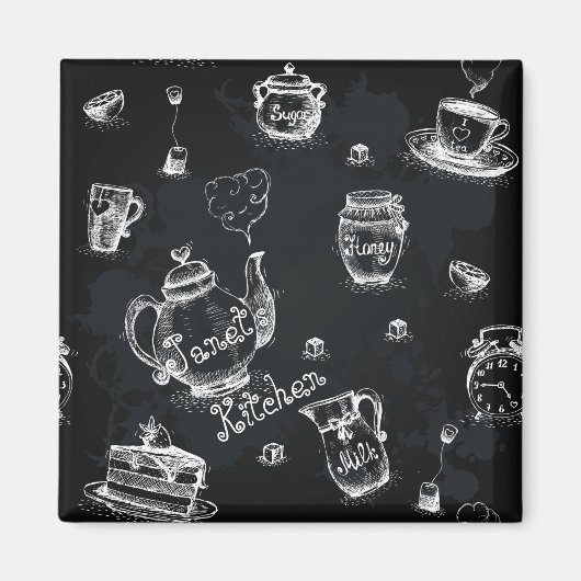 Tea Time Black Magnet (Vorne)