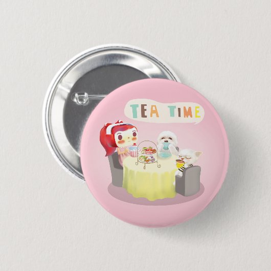Tea Time Button (Vorne & Hinten)