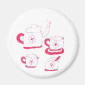 Tea Time Button Magnet (Vorne)