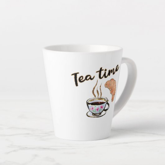 Tea Time Cup, Teefreund Geschenk Tee Party Accesso Milchtasse (Rechte Ecke)