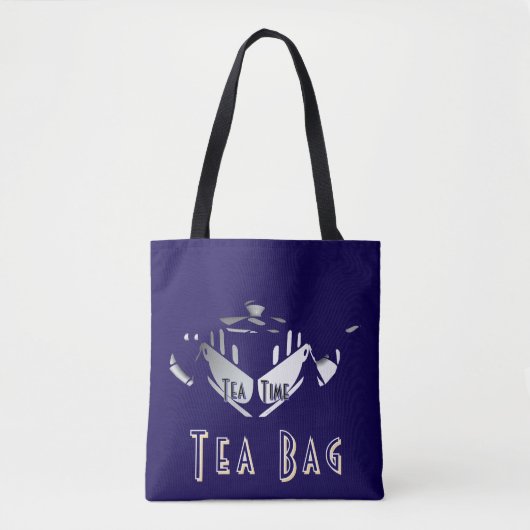 Tea Time Dk Blue Tasche (Vorderseite)