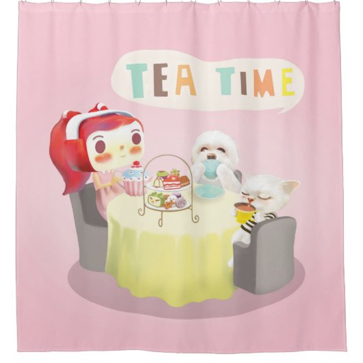 Tea Time Duschvorhang (Vorderseite)