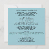 Tea Time Extravaganza: Tea Soirée, eine Babydusche Einladung (Rückseite)