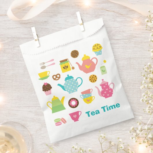 Tea Time Favor Bags Geschenktütchen (Ausgeschnitten)