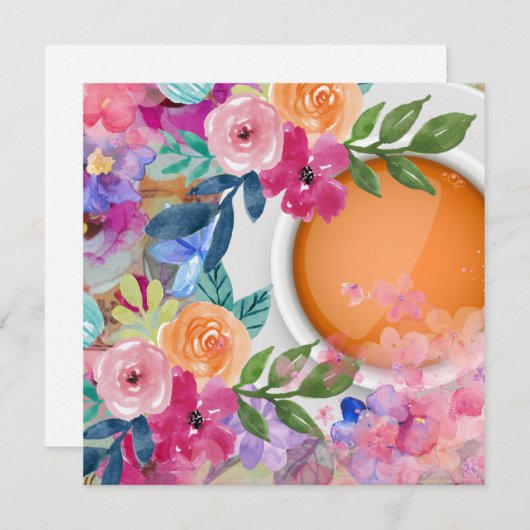 Tea Time Feiertagskarte (Vorne/Hinten)