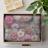 TEA TIME FLORAL DECOUPAGE TISSUE PAPER SEIDENPAPIER (Geschenk)