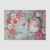 TEA TIME FLORAL DECOUPAGE TISSUE PAPER SEIDENPAPIER (Vorderseite)