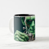 Tea Time Frankenstein Zweifarbige Tasse (Vorderseite Links)