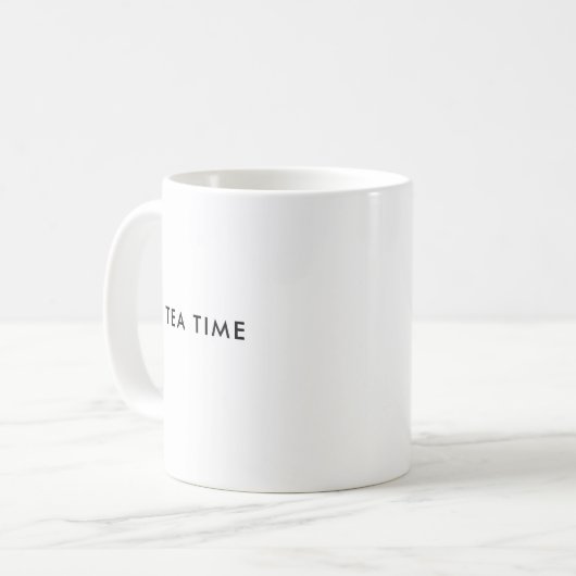 Tea Time | Funny Custom Coffee Tasse (Vorderseite Links)