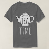 Tea Time Funny Text Pun Illustration T-Shirt (Design vorne)