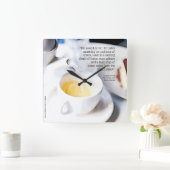 Tea Time, Gerald Durrell Zitat Quadratische Wanduhr (Zuhause)
