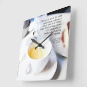 Tea Time, Gerald Durrell Zitat Quadratische Wanduhr (Winkel)